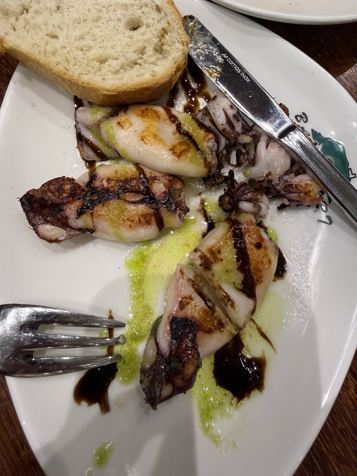 Stuffed squid at Bar Sport