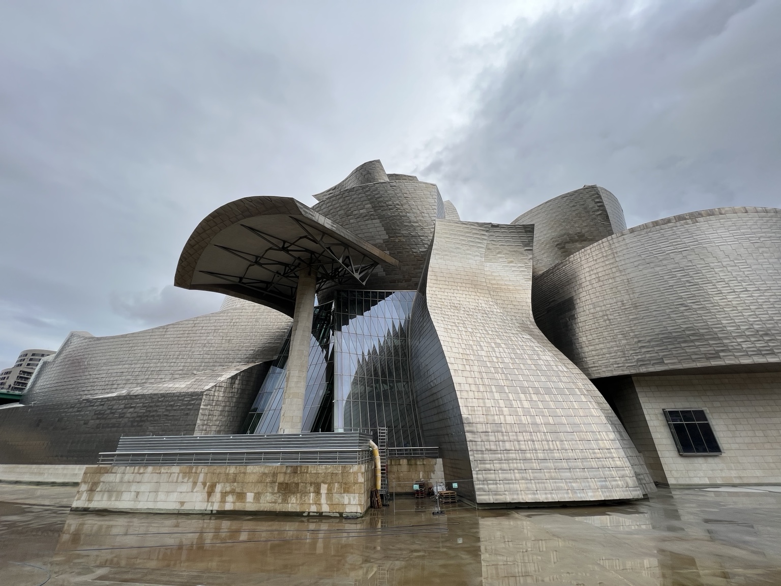 Architectural detail of the Guggenheim Bilbao