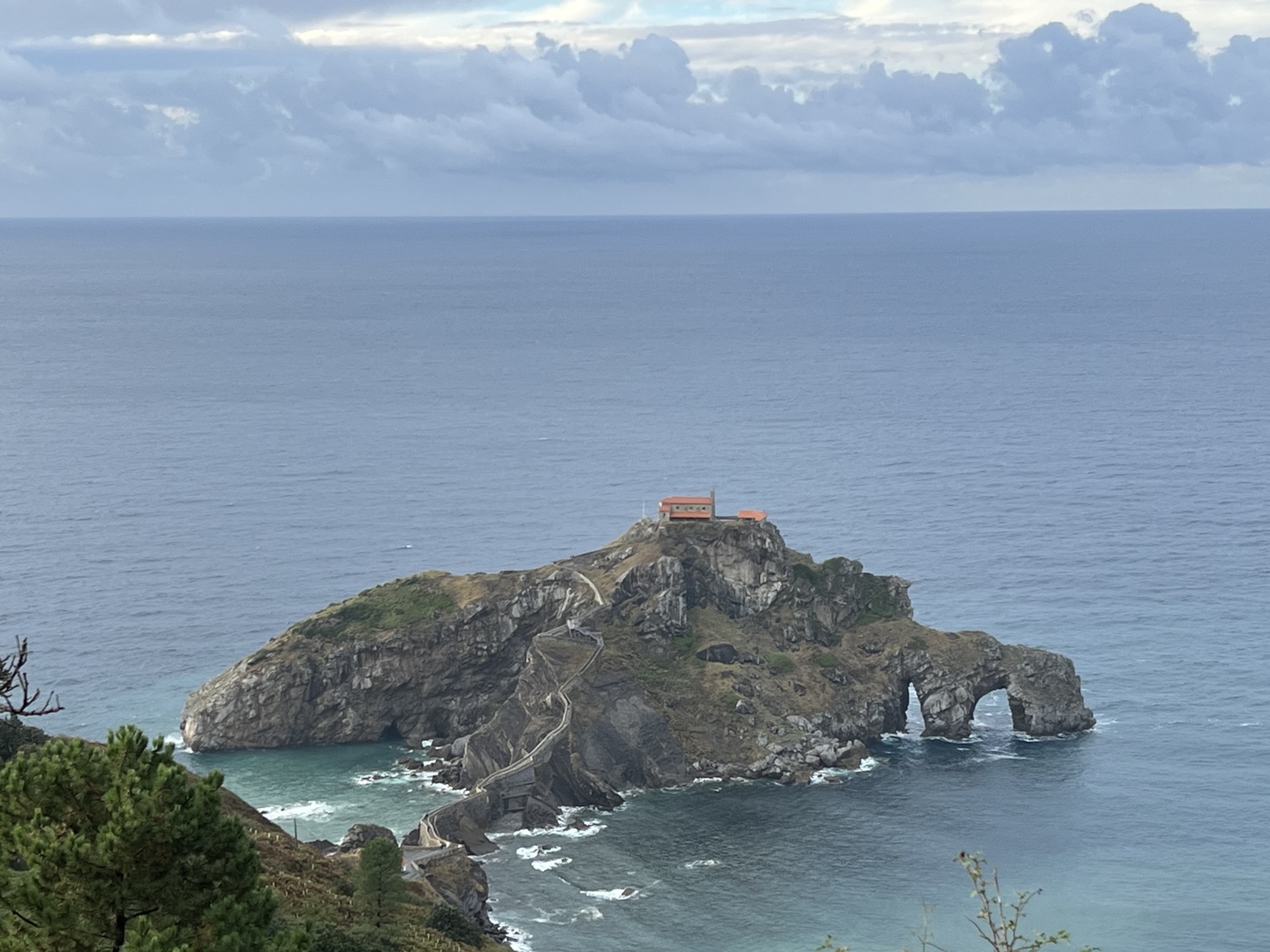San Juan de Gaztelugatxe rising from the sea